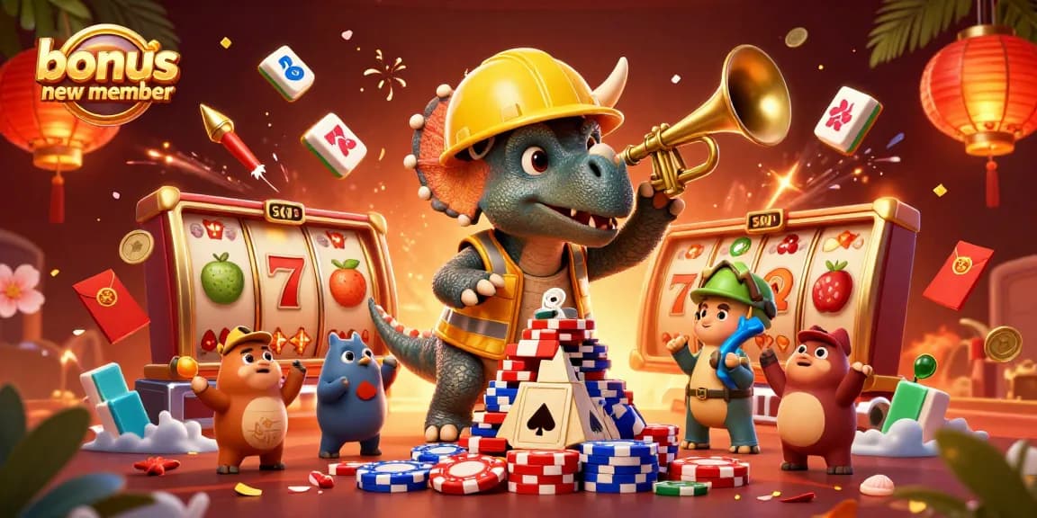 Join the action with bonus new member promotions in a captivating casino scene.