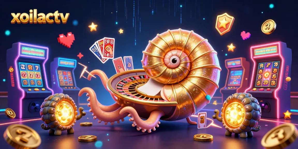 Join the excitement at xoilactv with a vibrant 3D scene of gaming and roulette.