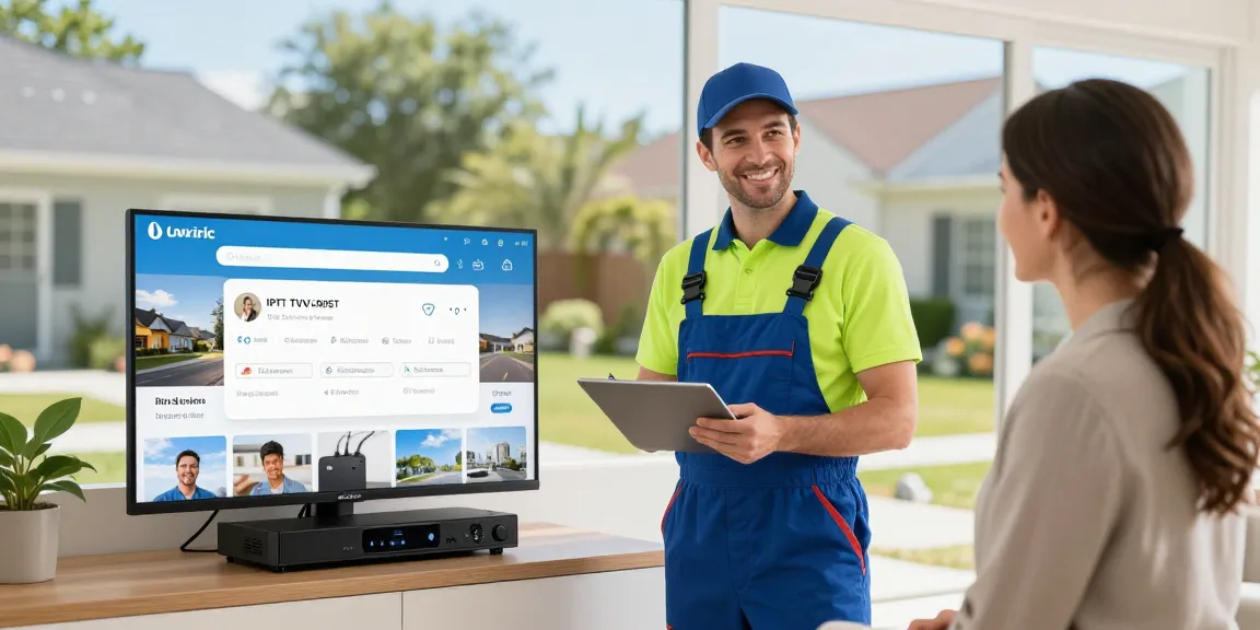 IPTV reseller providing trusted local services with professional contractors in action.