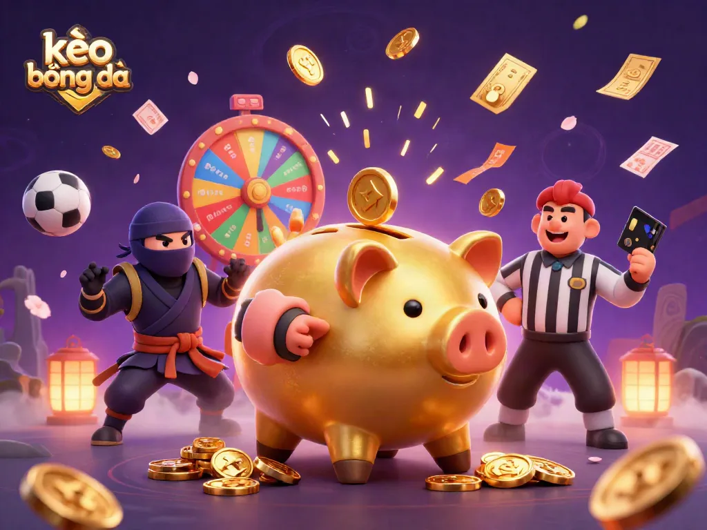 Experience thrilling kèo bóng đá action with a dynamic scene featuring vibrant gambling elements and characters.
