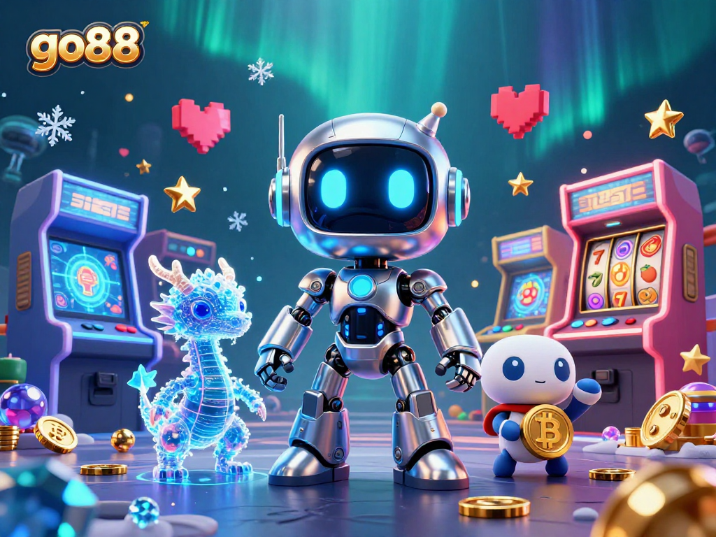 Experience thrilling jackpots at go88 with vibrant gaming elements and futuristic characters.