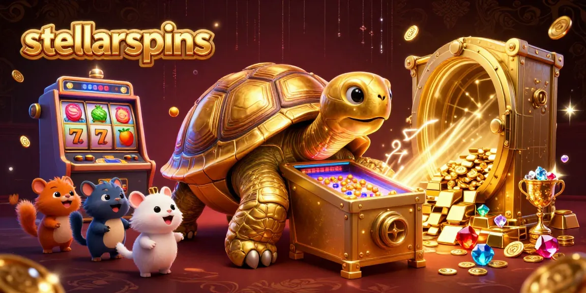 Engage in thrilling gameplay at stellarspins with a vibrant casino-themed 3D illustration.