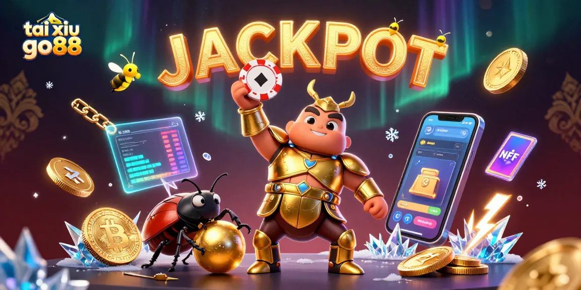 Experience the excitement of tai xiu go88 with dynamic characters and glowing casino elements