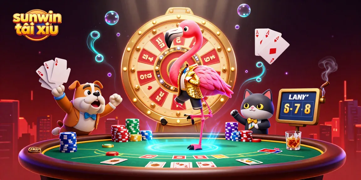 Engage with sunwin tài xỉu as a game show host flamingo spins to win huge prizes with enthusiastic contestants
