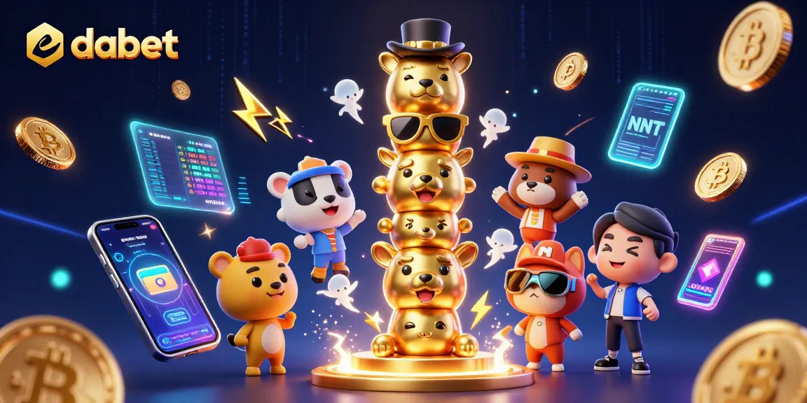 Dabet features a vibrant 3D illustration with a golden totem pole and crypto coins highlighting casino excitement.