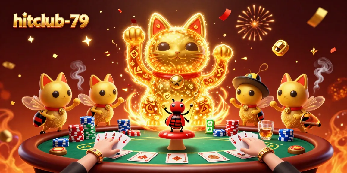 Experience the excitement at hitclub-79 with a captivating lucky cat scene and casino thrills.